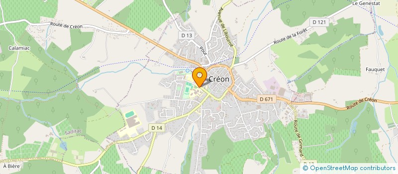 localisation de l'entreprise COLLEGE FRANCOIS MITTERRAND  CREON