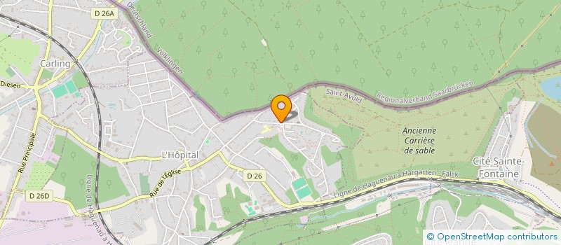 localisation de l'entreprise COLLEGE FRANCOIS RABELAIS  L'HOPITAL