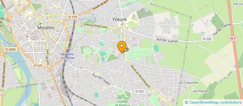 localisation de l'entreprise COLLEGE FRANCOIS VILLON  YZEURE