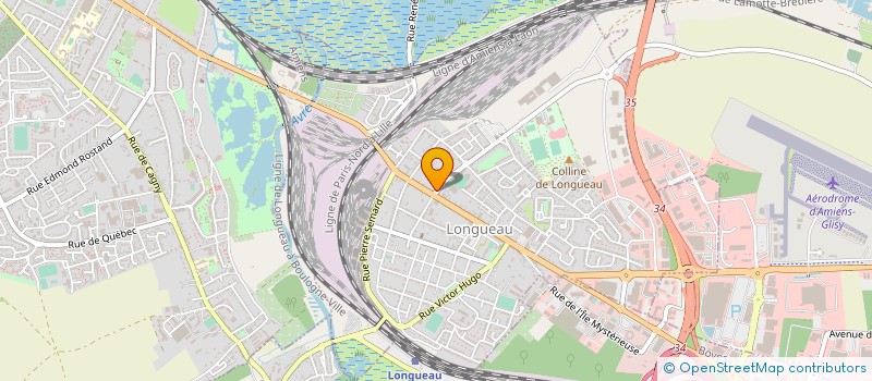 localisation de l'entreprise COLLEGE FREDERIC JOLIOT CURIE  LONGUEAU