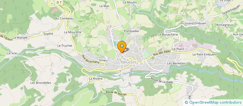localisation de l'entreprise COLLEGE GASTON BATY à PELUSSIN