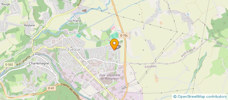 localisation de l'entreprise COLLEGE GEORGES BRASSENS  PONT-EVEQUE