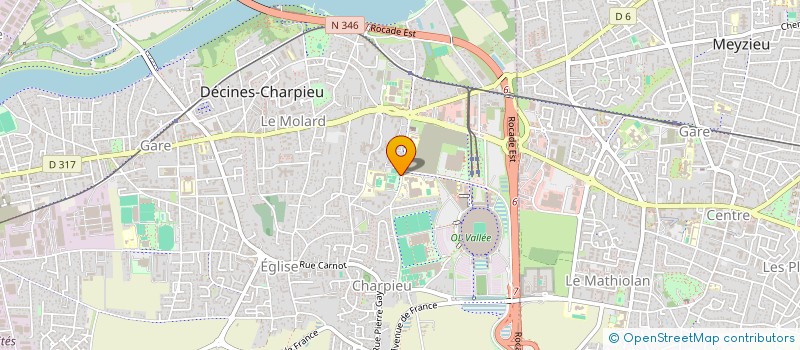 localisation de l'entreprise COLLEGE GEORGES BRASSENS  DECINES-CHARPIEU