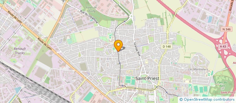 localisation de l'entreprise COLLEGE GERARD PHILIPE  SAINT-PRIEST