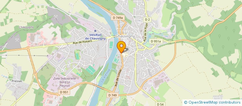 localisation de l'entreprise COLLEGE GERARD PHILIPE  CHAUVIGNY