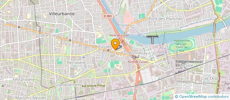 localisation de l'entreprise COLLEGE GILBERT CHABROUX  VILLEURBANNE