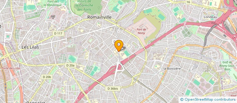 localisation de l'entreprise COLLEGE GUSTAVE COURBET  ROMAINVILLE