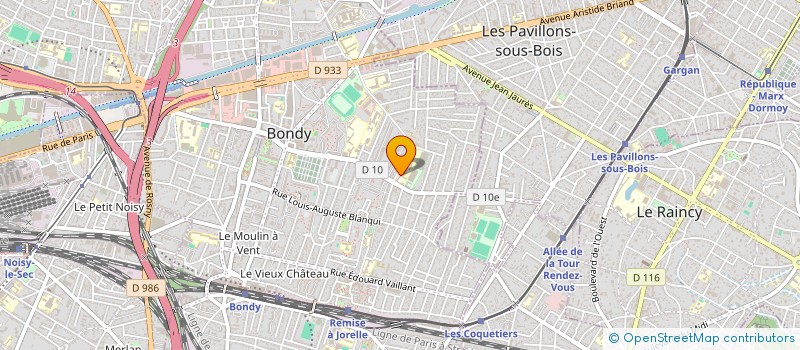 localisation de l'entreprise COLLEGE HENRI SELLIER  BONDY