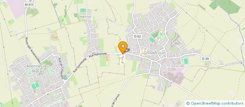 localisation de l'entreprise COLLEGE HERGE  GONDECOURT