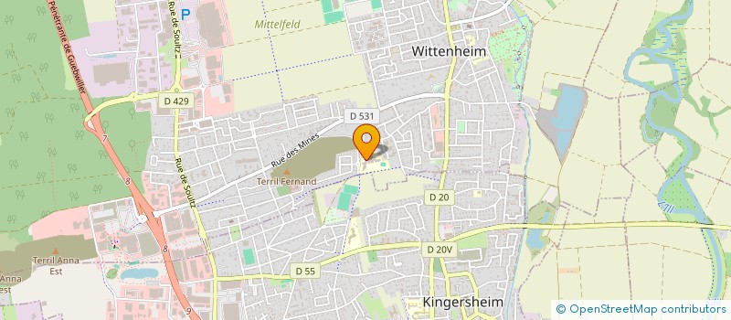 localisation de l'entreprise COLLEGE IRENE JOLIOT - CURIE  WITTENHEIM