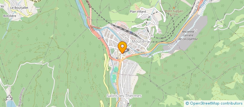 localisation de l'entreprise COLLEGE J ROSTAND  MOUTIERS