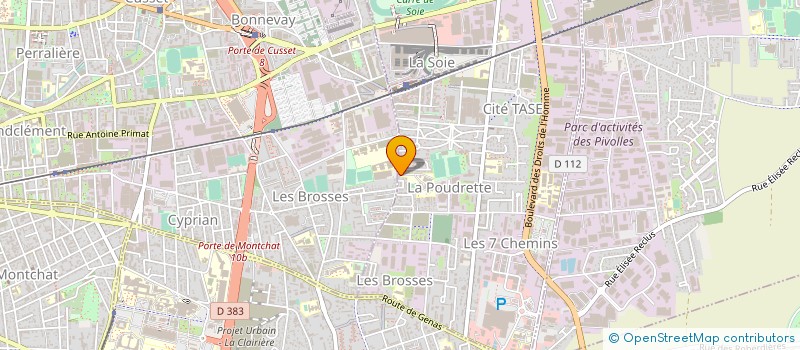 localisation de l'entreprise COLLEGE JACQUES DUCLOS  VAULX-EN-VELIN