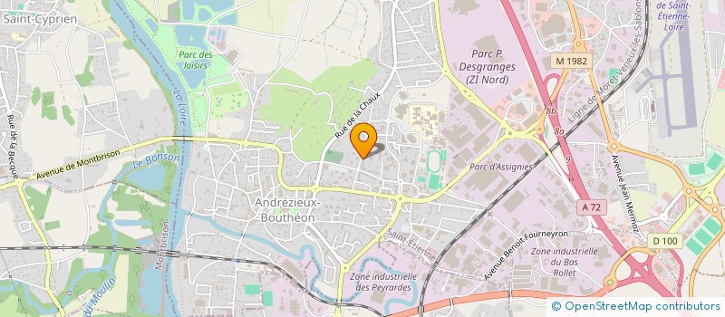 localisation de l'entreprise COLLEGE JACQUES PREVERT  ANDREZIEUX-BOUTHEON