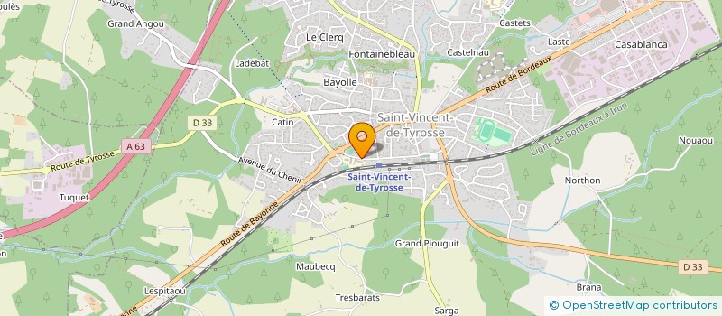 localisation de l'entreprise COLLEGE JEAN CLAUDE SESCOUSSE à SAINT-VINCENT-DE-TYROSSE