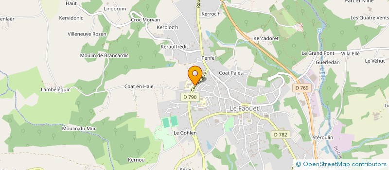 localisation de l'entreprise COLLEGE JEAN CORENTIN CARRE  LE FAOUET