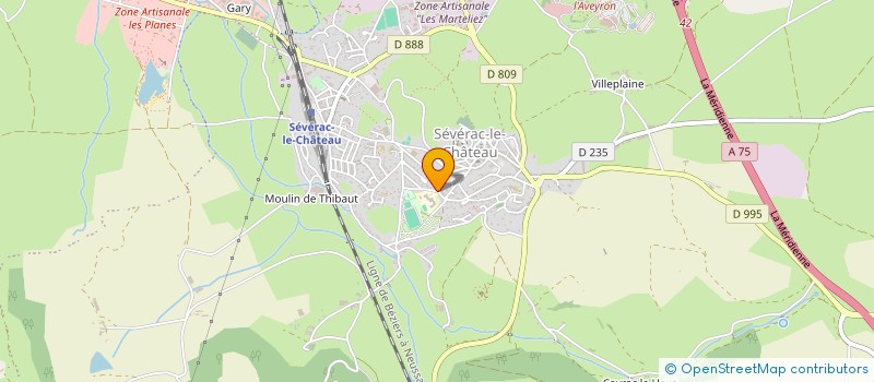 localisation de l'entreprise COLLEGE JEAN D'ALEMBERT  SEVERAC D'AVEYRON