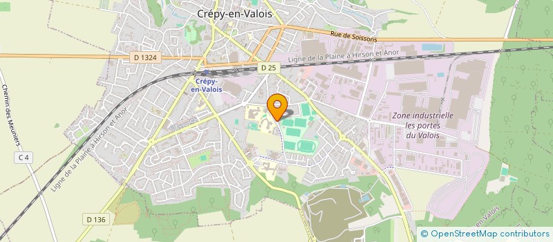 localisation de l'entreprise COLLEGE JEAN DE LA FONTAINE  CREPY-EN-VALOIS