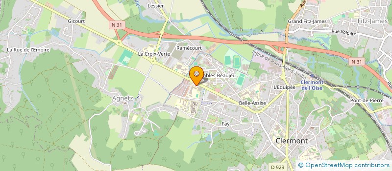 localisation de l'entreprise COLLEGE JEAN FERNEL  CLERMONT