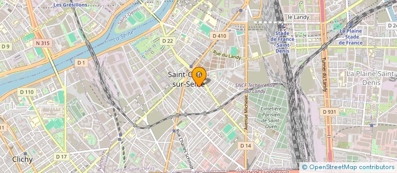 localisation de l'entreprise COLLEGE JEAN JAURES à SAINT-OUEN-SUR-SEINE