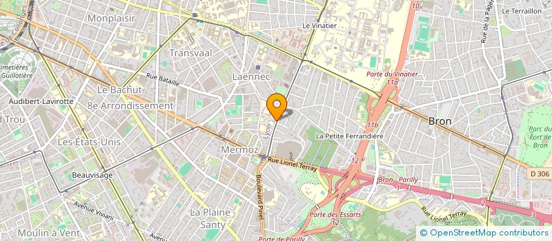 localisation de l'entreprise COLLEGE JEAN MERMOZ à LYON