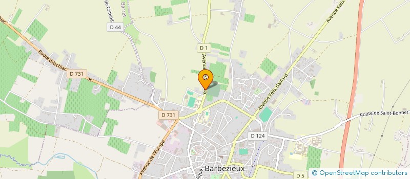 localisation de l'entreprise COLLEGE JEAN MOULIN à BARBEZIEUX-SAINT-HILAIRE