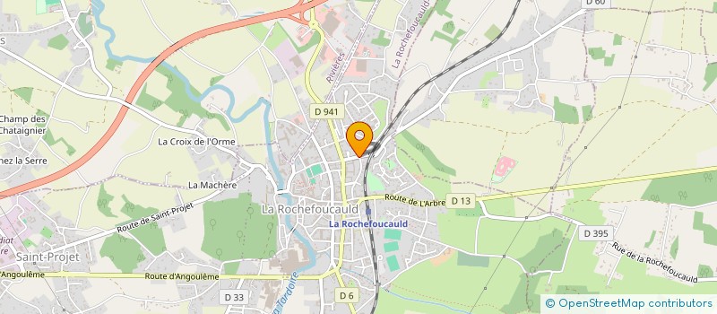 localisation de l'entreprise COLLEGE JEAN ROSTAND  LA ROCHEFOUCAULD-EN-ANGOUMOIS