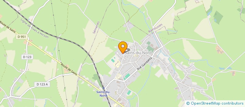 localisation de l'entreprise COLLEGE JEAN ROSTAND  SAINS-DU-NORD