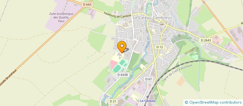 localisation de l'entreprise COLLEGE JEAN ROSTAND à LE CATEAU-CAMBRESIS