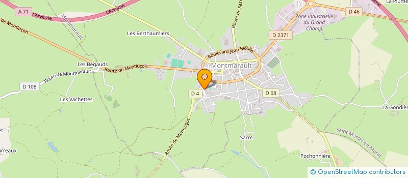 localisation de l'entreprise COLLEGE JEANNE CLUZEL à MONTMARAULT