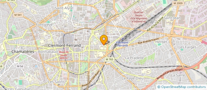 localisation de l'entreprise COLLEGE JEANNE D'ARC  CLERMONT-FERRAND