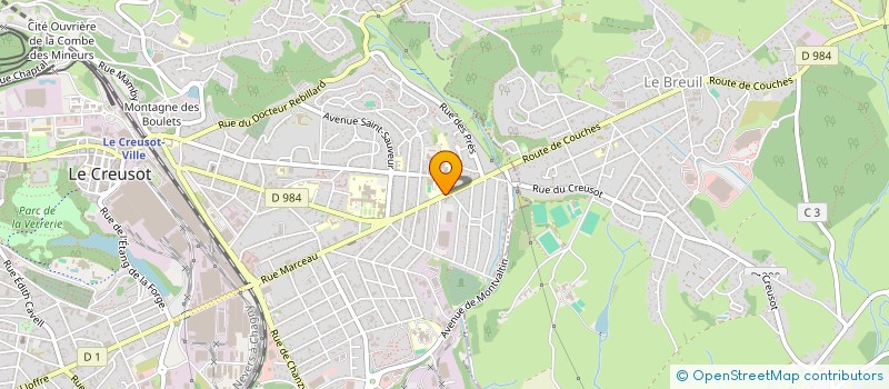 localisation de l'entreprise COLLEGE LA CROIX MENEE  LE CREUSOT