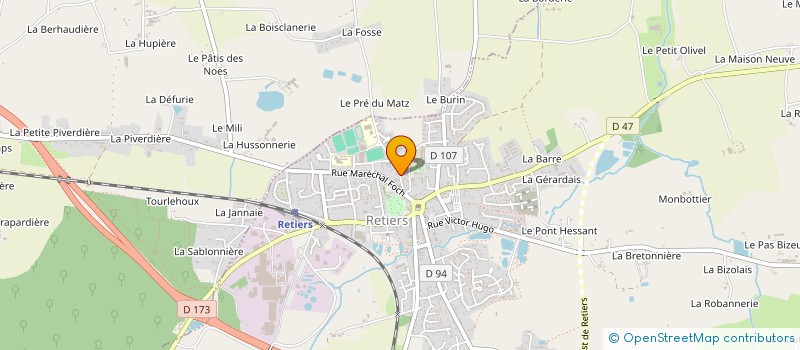 localisation de l'entreprise COLLEGE LA ROCHE AUX FEES  RETIERS