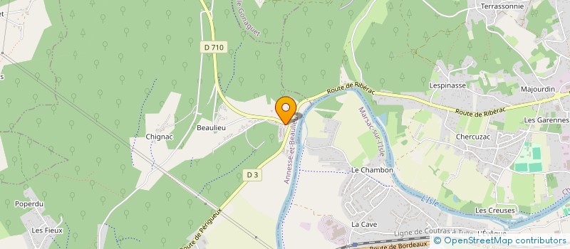 localisation de l'entreprise COLLEGE LA ROCHE BEAULIEU  ANNESSE-ET-BEAULIEU