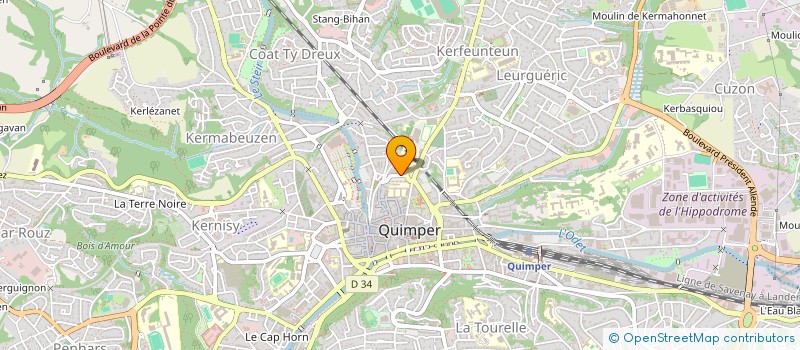 localisation de l'entreprise COLLEGE LA TOUR D AUVERGNE  QUIMPER