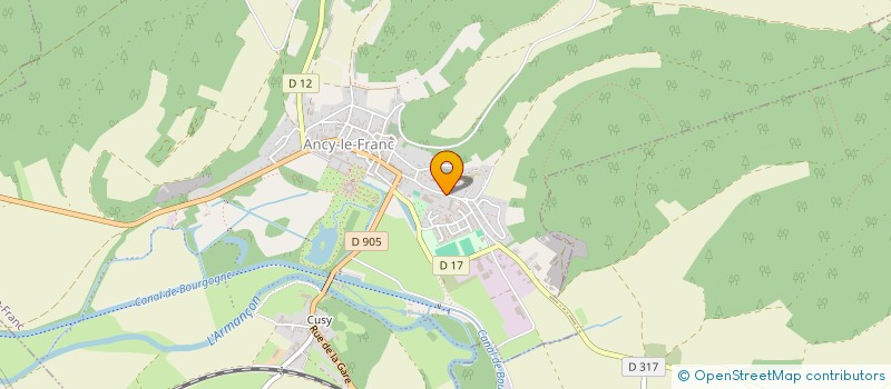 localisation de l'entreprise COLLEGE LE CHENIEVRE DES ARBRES  ANCY-LE-FRANC