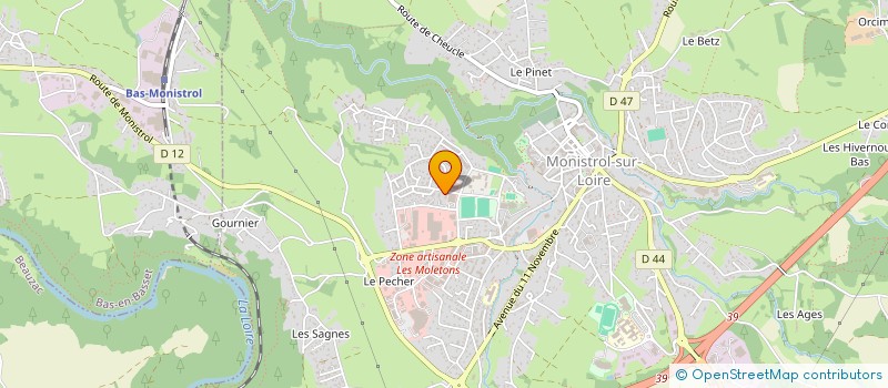 localisation de l'entreprise COLLEGE LE MONTEIL  MONISTROL-SUR-LOIRE