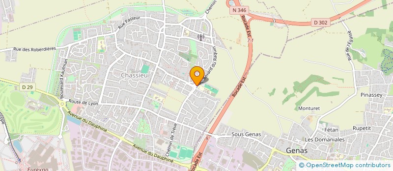 localisation de l'entreprise COLLEGE LEONARD DE VINCY  CHASSIEU