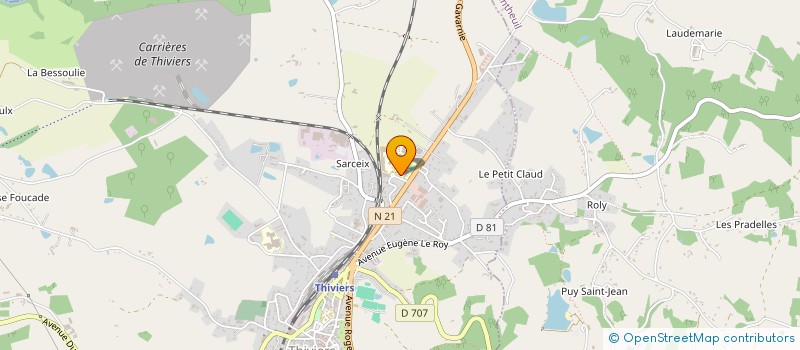 localisation de l'entreprise COLLEGE LEONCE BOURLIAGUET  THIVIERS