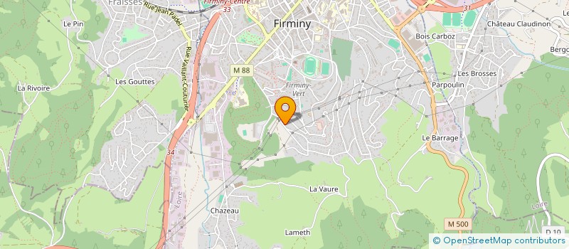 localisation de l'entreprise COLLEGE LES BRUNEAUX  FIRMINY