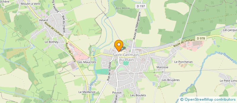 localisation de l'entreprise COLLEGE LES CHENES ROUGES  SAINT-GERMAIN-DU-PLAIN