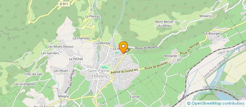 localisation de l'entreprise COLLEGE LES FRONTAILLES  SAINT-PIERRE-D'ALBIGNY