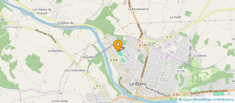 localisation de l'entreprise COLLEGE LES MENIGOUTTES à LE BLANC