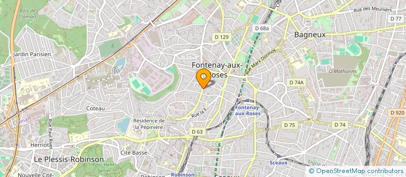 localisation de l'entreprise COLLEGE LES ORMEAUX à FONTENAY-AUX-ROSES