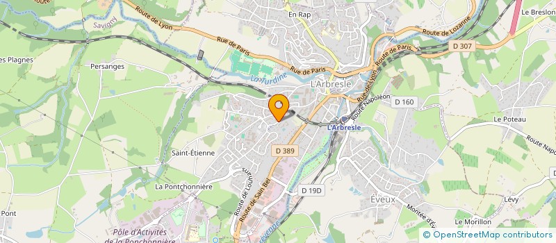 localisation de l'entreprise COLLEGE LES QUATRE VENTS  L'ARBRESLE