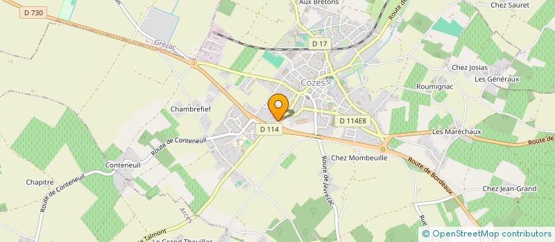 localisation de l'entreprise COLLEGE LES VIEILLES VIGNES  COZES