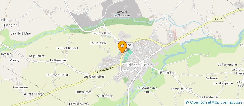 localisation de l'entreprise COLLEGE LOUIS DE CHAPPEDELAINE à PLENEE-JUGON