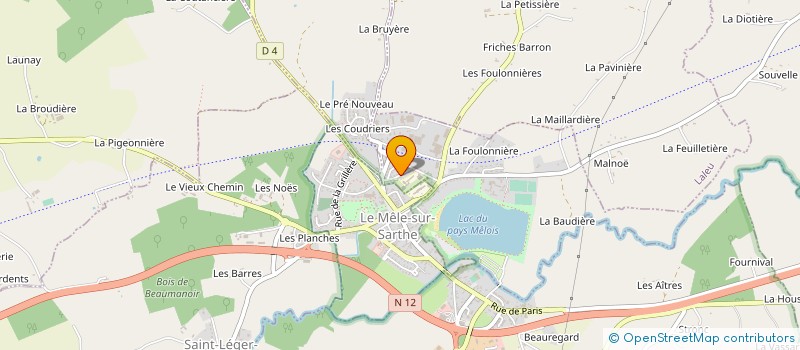 localisation de l'entreprise COLLEGE LOUIS GRENIER à COULONGES-SUR-SARTHE