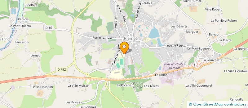 localisation de l'entreprise COLLEGE LOUIS GUILLOUX  PLEMET