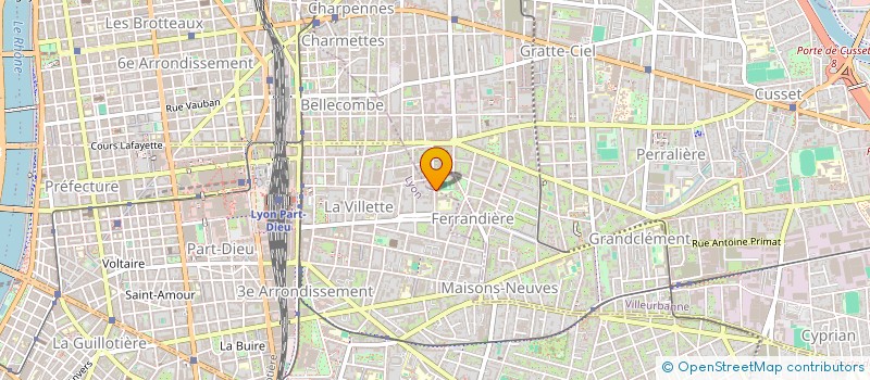 localisation de l'entreprise COLLEGE LOUIS JOUVET  VILLEURBANNE