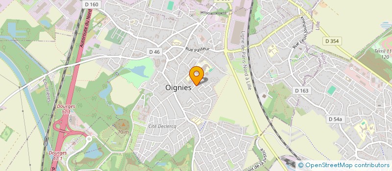 localisation de l'entreprise COLLEGE LOUIS PASTEUR  OIGNIES